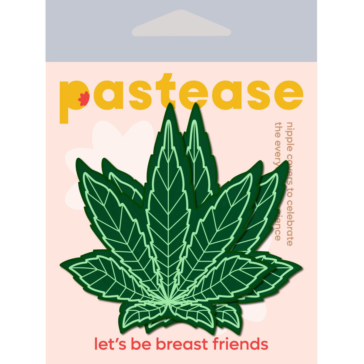 Pastease Glitter Marijuana Leaf Green Pasties O/S