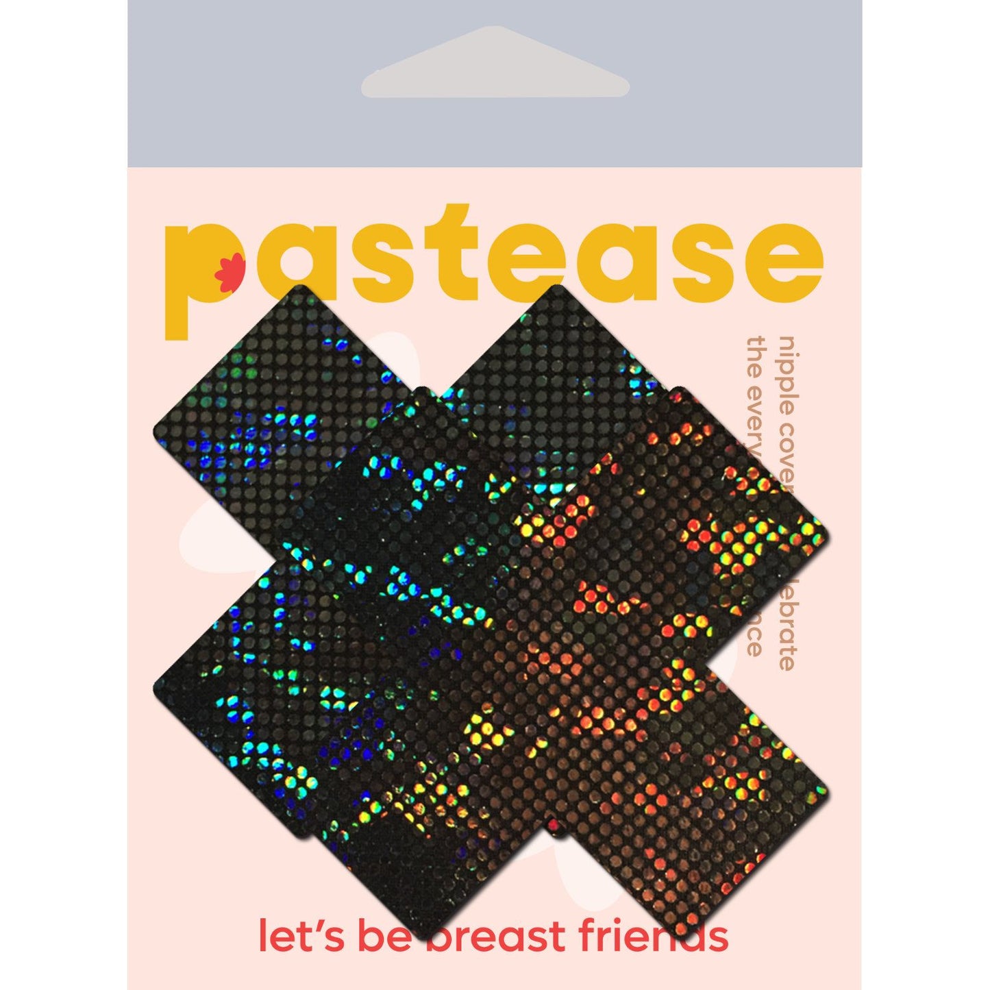 Pastease Shattered Glass Disco Ball Glitter Black Cross Pasties