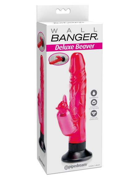 Waterproof Beaver Wall Bangers Pink Vibrator