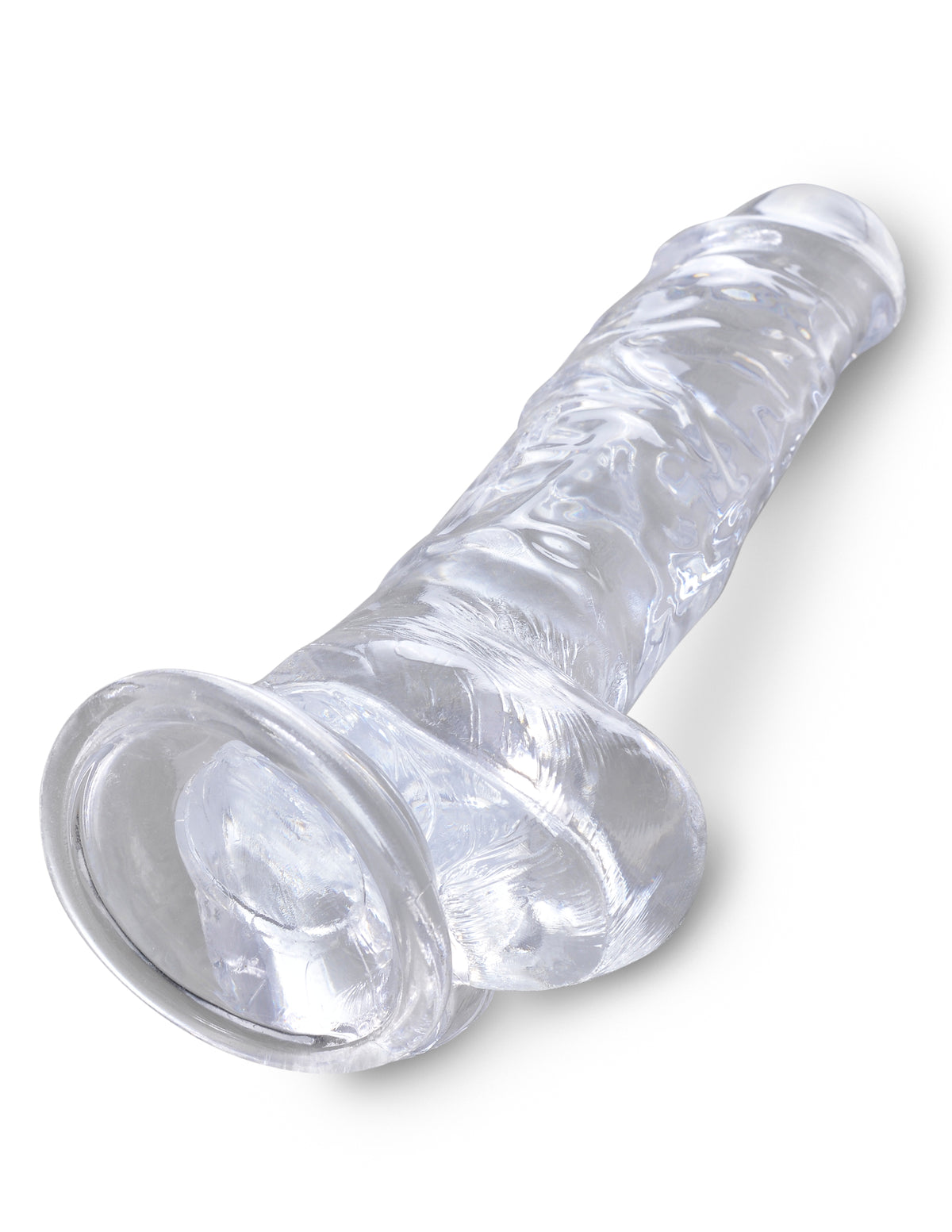 King Cock Clear 8in Cock with Balls