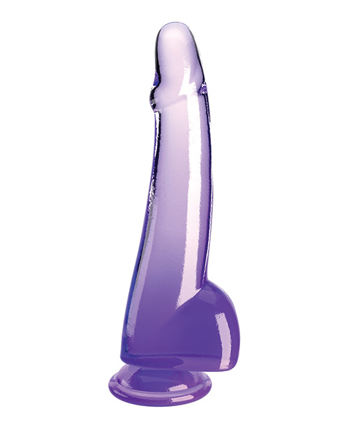 King Cock Clear With Balls 10inpurple