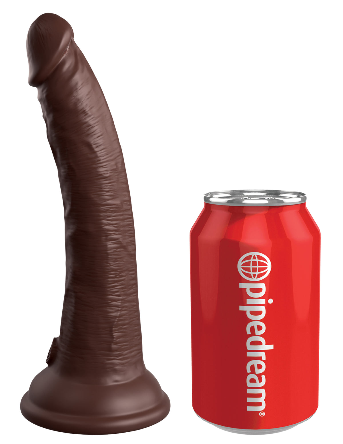 King Cock Elite Vibrating Silicone Dual-density Cock With Remote 7 In. Brown