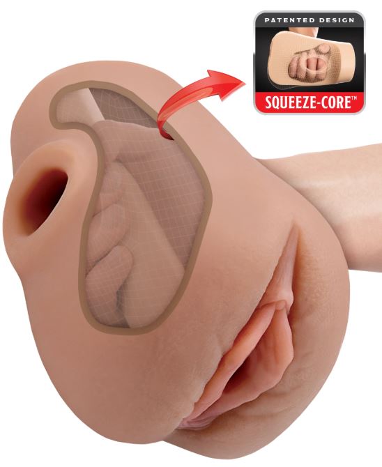 PDX Plus Pussy Pounder Squeeze Stroker - Brown