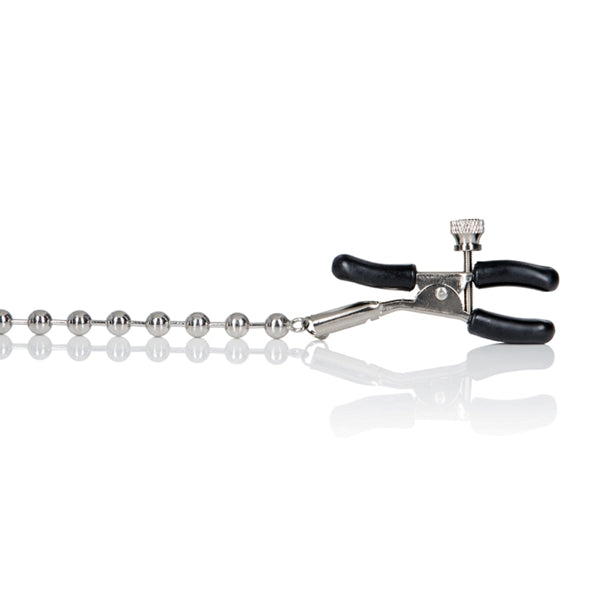 Nipple Clamps Silver Beaded Chain