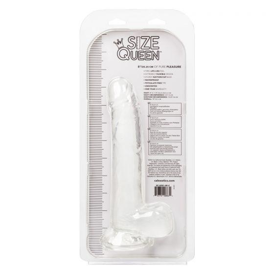 Size Queen 8" Dildo - Clear