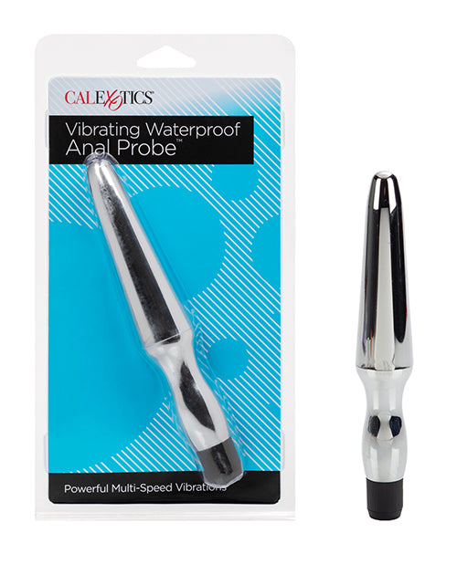 Vibrating Waterproof Anal Probe Silver