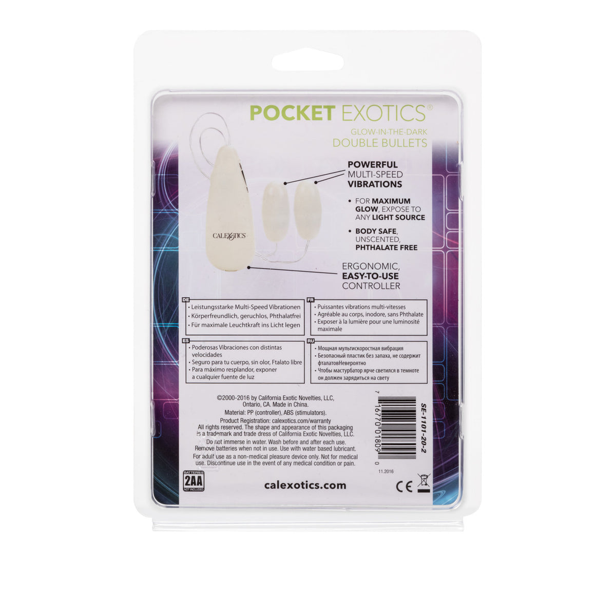 Glow in the dark double bullet