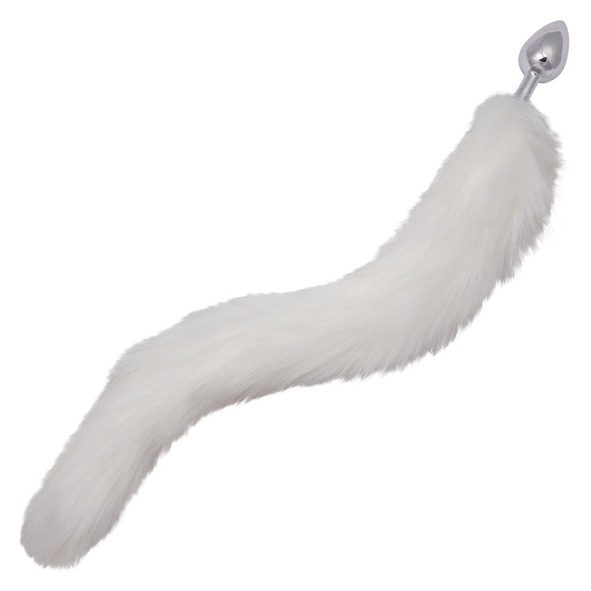 Running Wild White Tail Metallic Anal Probe