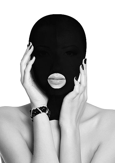 Ouch! Black & White Submission Mask With Open Mouth Black
