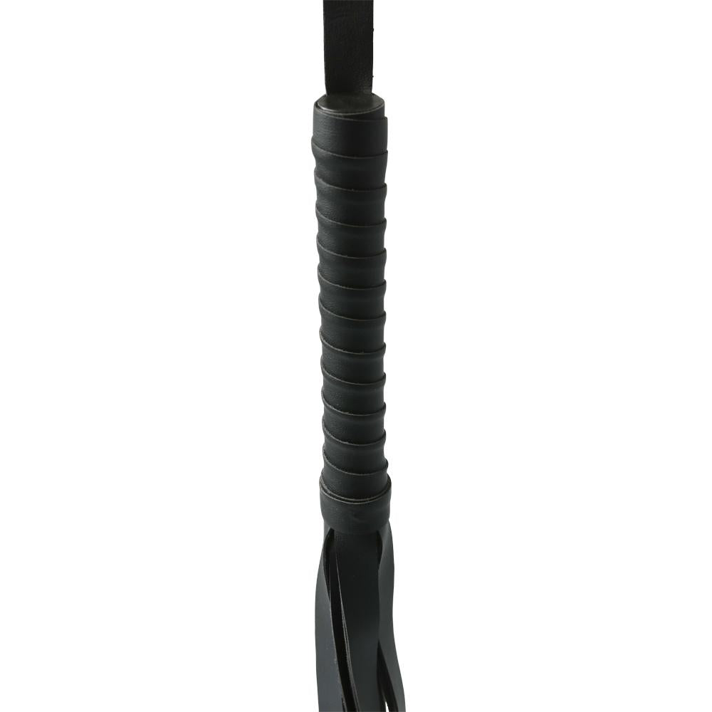 Faux Leather Flogger Black