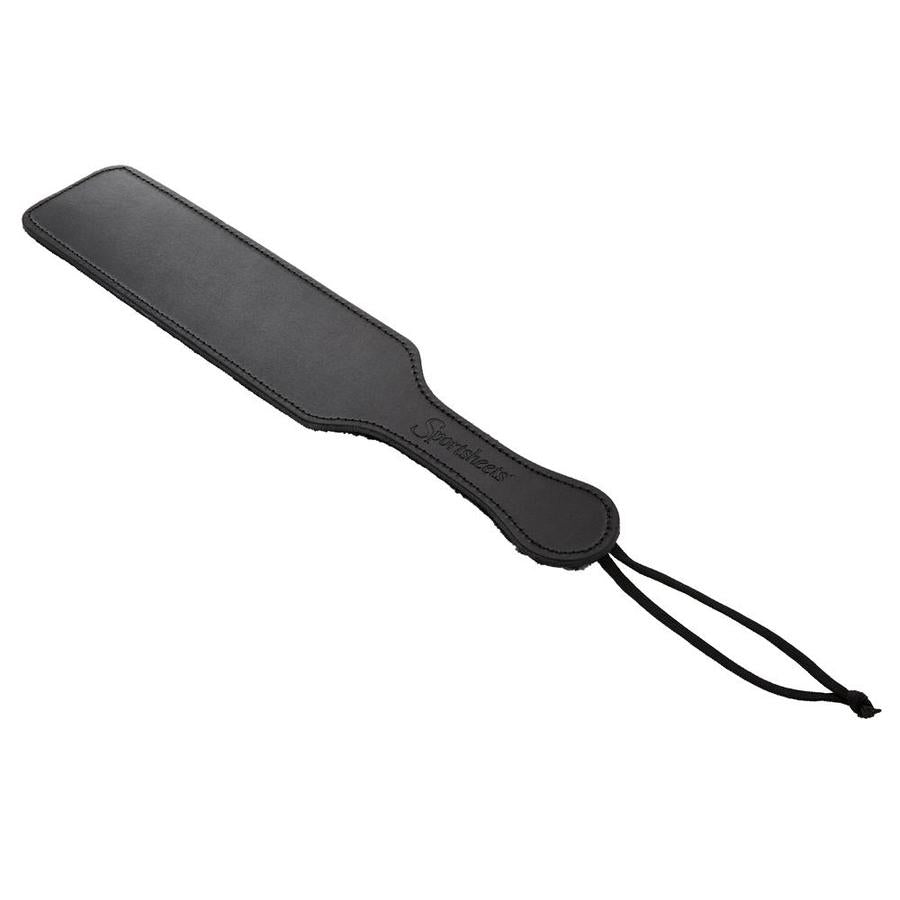 Leather Paddle With Black Fur