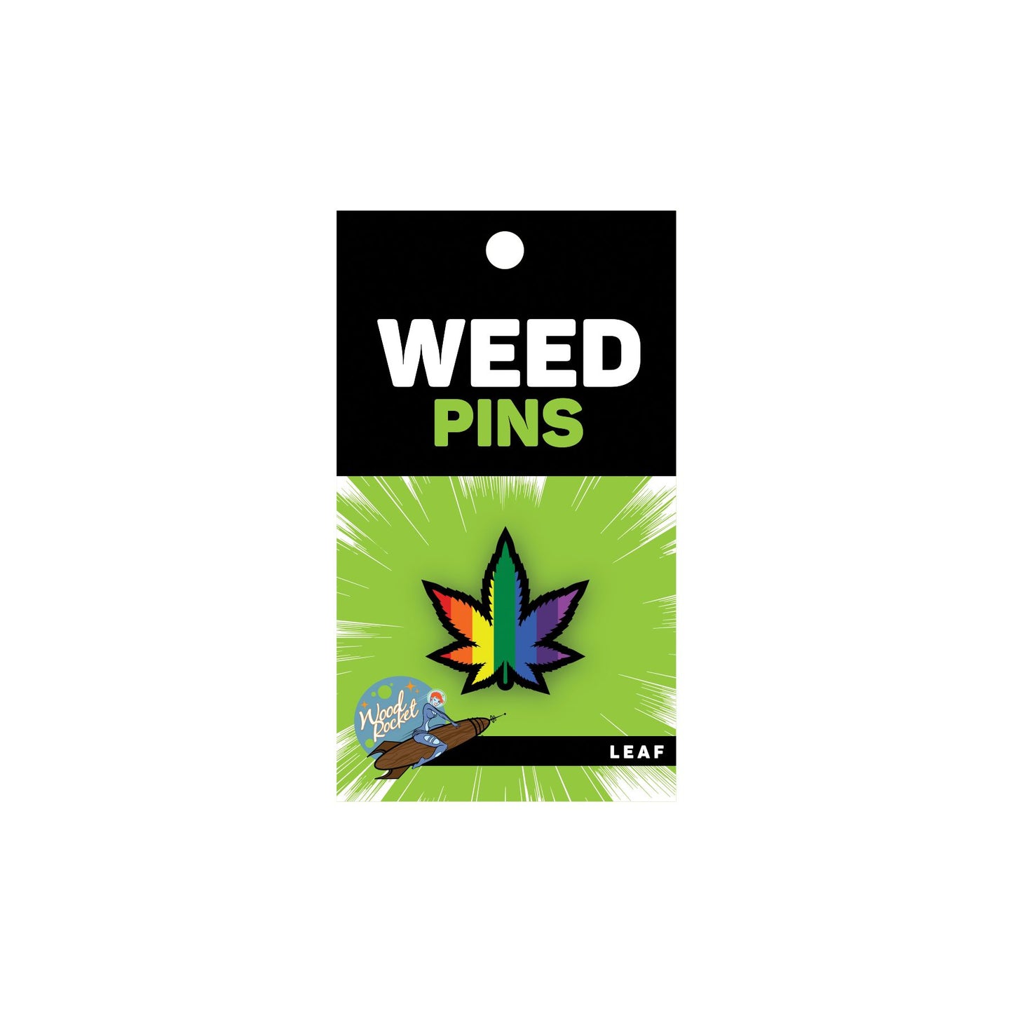 Weed Pin Rainbow Marijuana Leaf