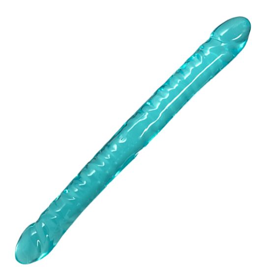 Crystal Jellies 12IN Jr Double Dong Teal