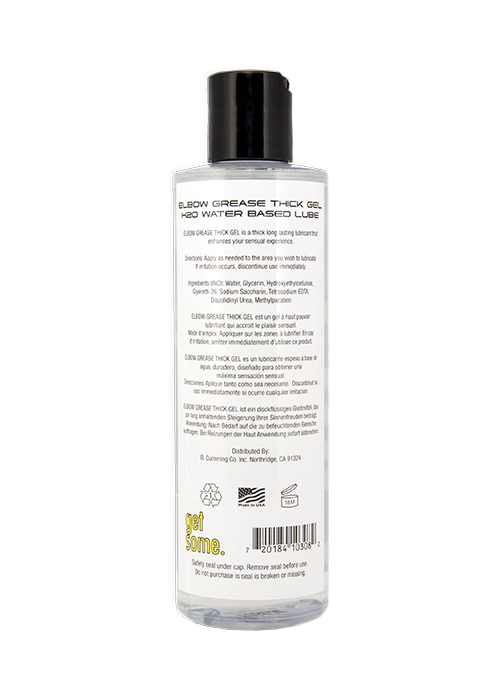 Elbow Grease H2O Thick Gel Lubricant 10oz