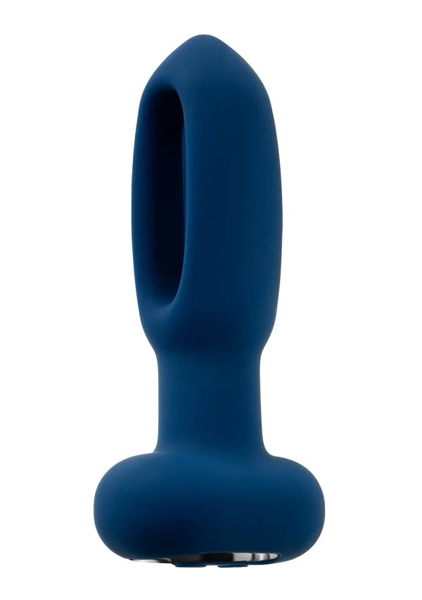 Evolved The Flapper Rechargeable Vibrator With Remote Silicone Blue