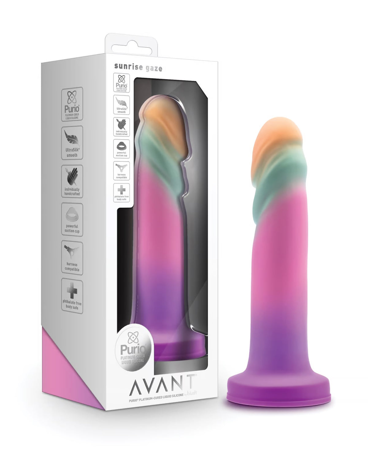 Avant Sunrise Gaze 7.5 In. Dildo Sherbet