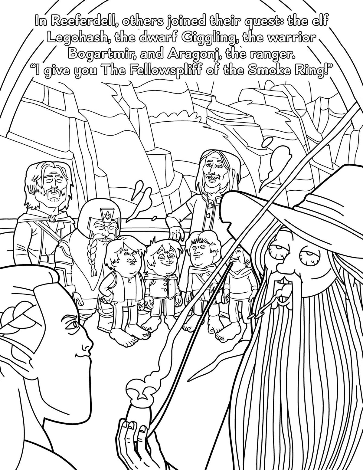 The Lord Of The Smoke Rings Coloring Book