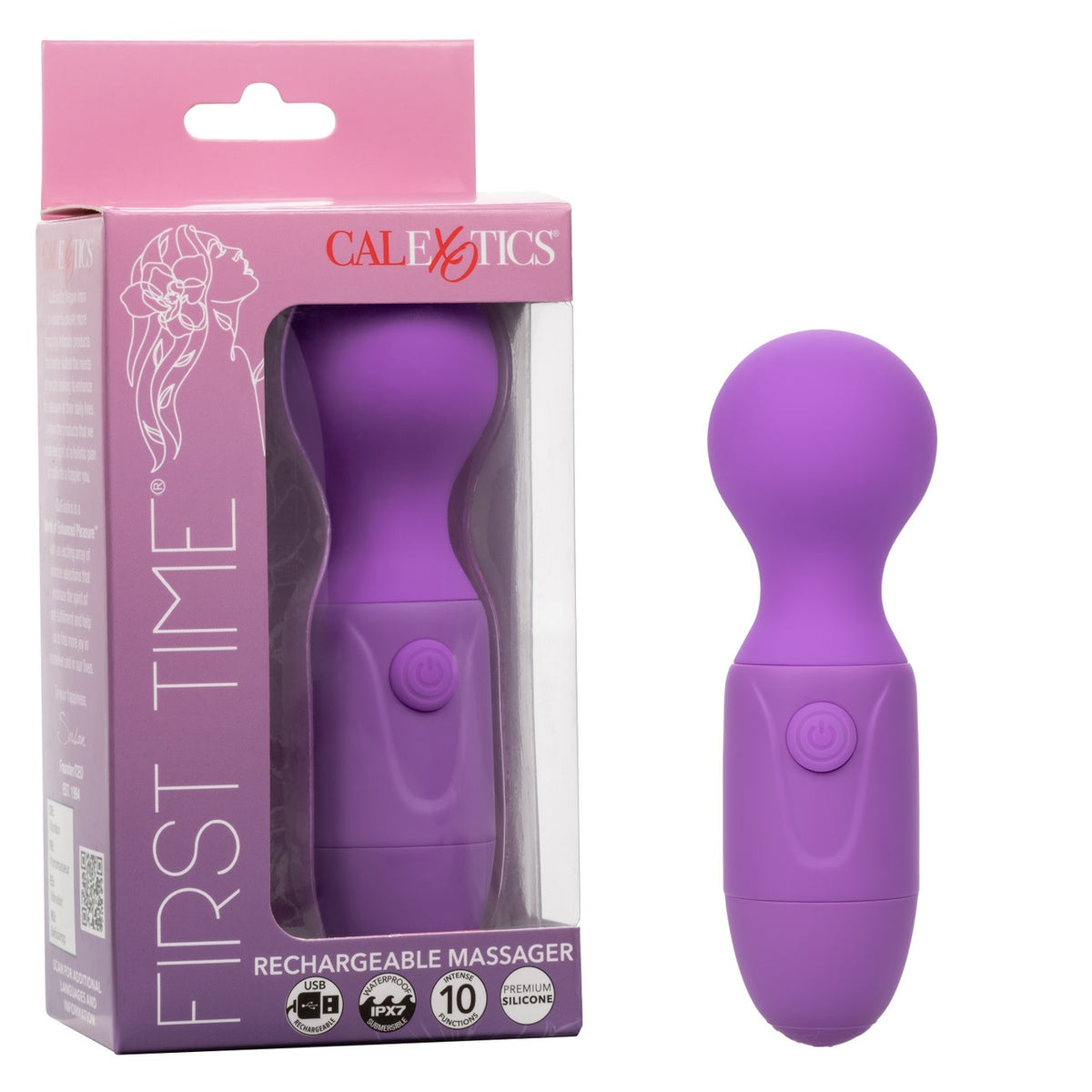 First Time Rechargeable Vibrator Massager - Purple