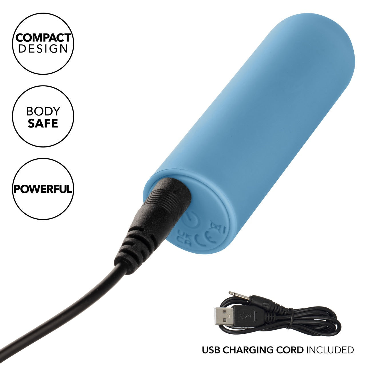 Turbo Buzz Rounded Mini Bullet Stimulator - Blue