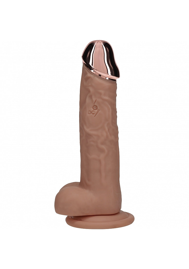 Realrock Wireless Rechargeable Metalhead Regular Straight 8IN W/balls Tan