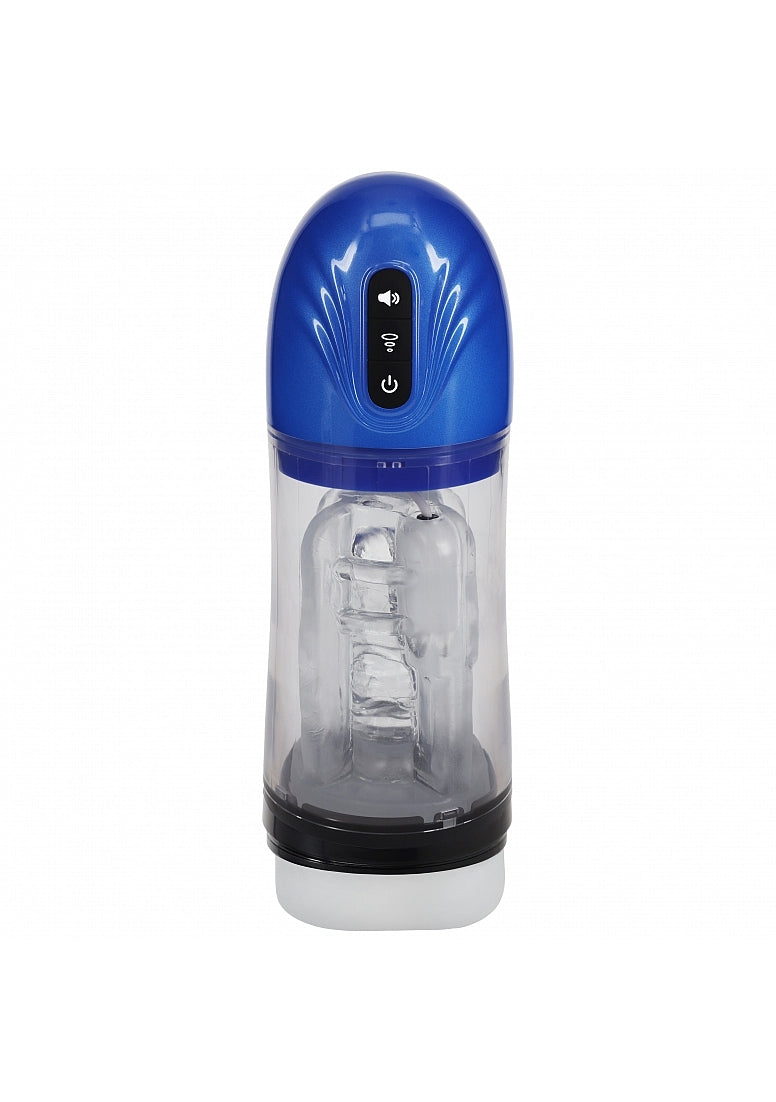Pumped Sonicpull Masturbator Suction Vibration Metallic Blue