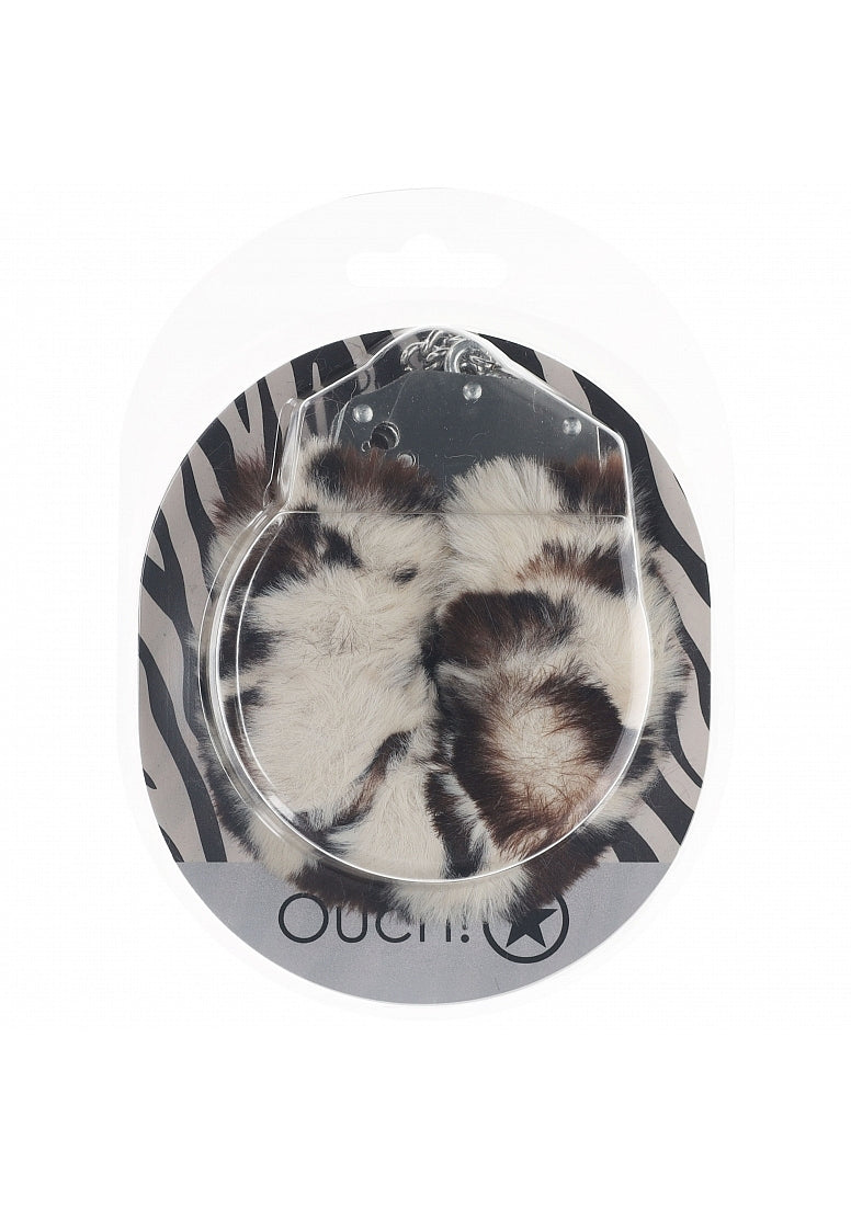 Ouch! Heavy-Duty Fluffy Handcuffs Snow Leopard
