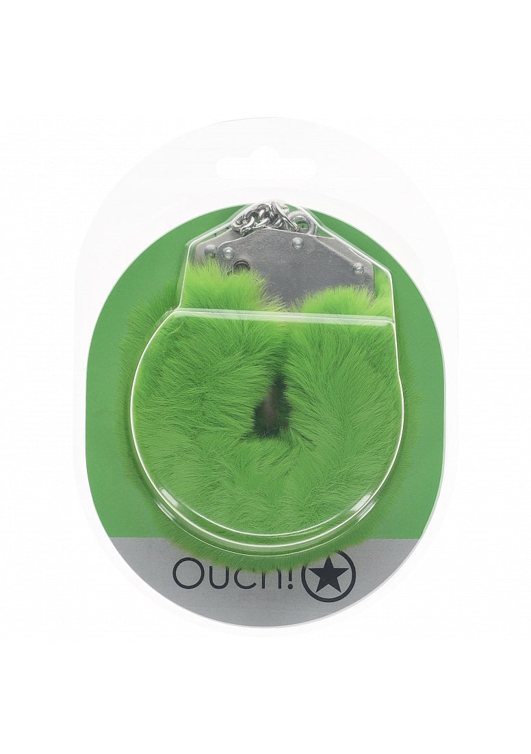 Ouch! Heavy-Duty Fluffy Handcuffs Green