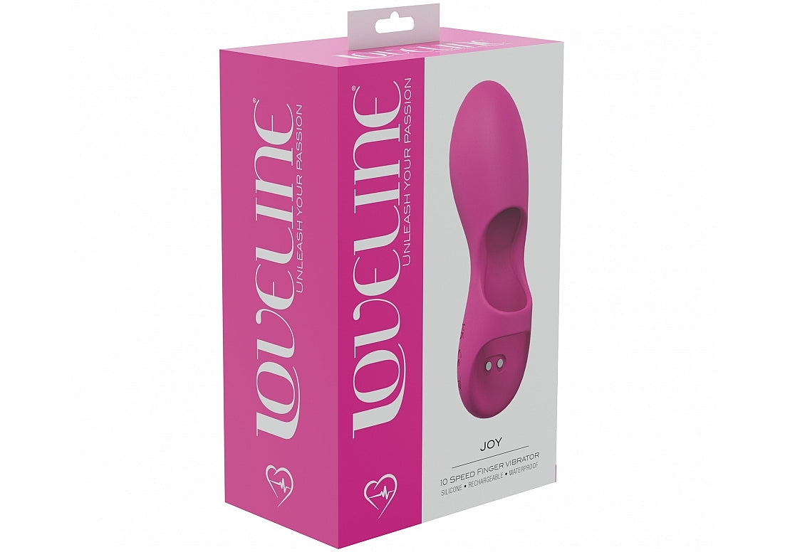 Loveline Joy 10 Speed Finger Vibe Silicone Rechargeable Waterproof Pink