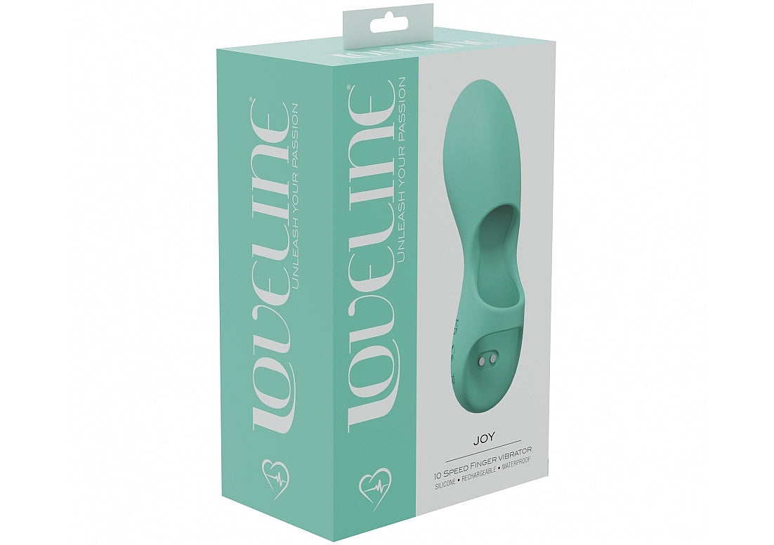 Loveline Joy 10 Speed Finger Vibe Silicone Rechargeable Waterproof Green