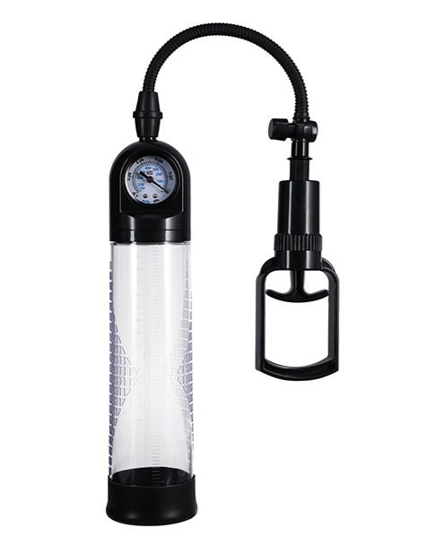 Rock Solid Boost It Penis Pump With Gauge Black/clear