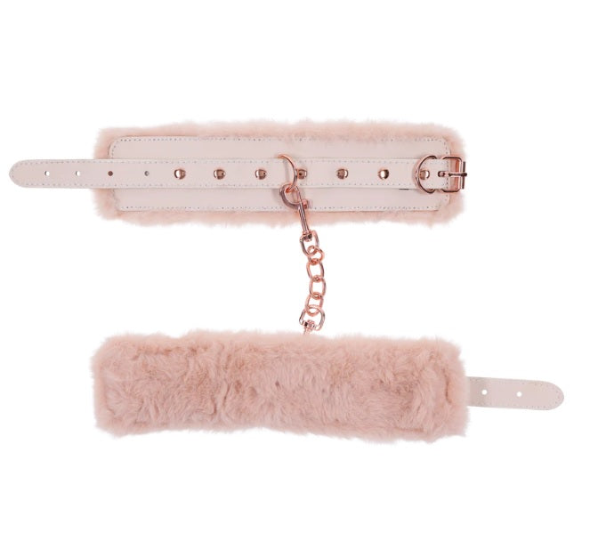 Sportsheets Sex & Mischief Peaches 'n CreaMe Fur Handcuffs