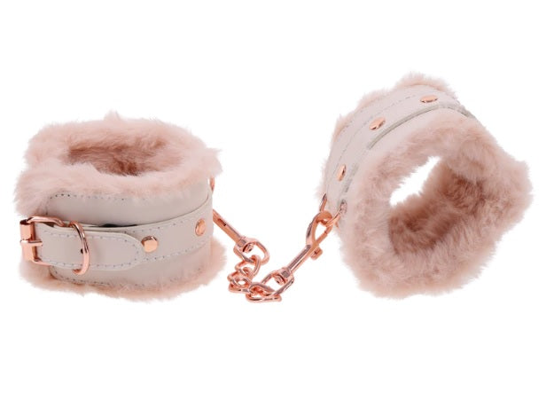 Sportsheets Sex & Mischief Peaches 'n CreaMe Fur Handcuffs