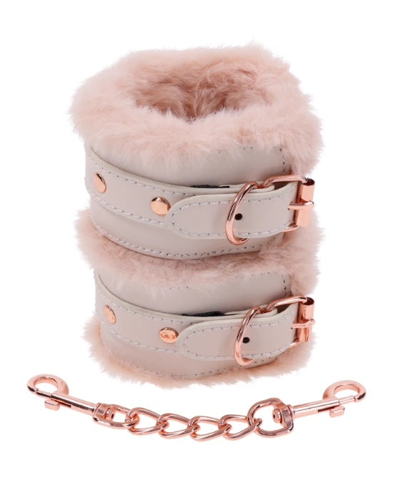 Sportsheets Sex & Mischief Peaches 'n CreaMe Fur Handcuffs