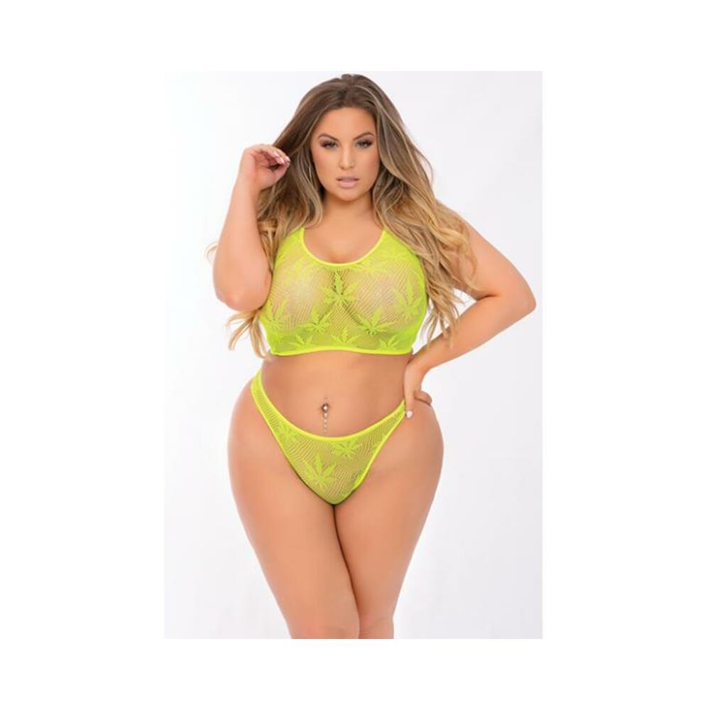 Festival Flirt Bra Set Green 1x/2x