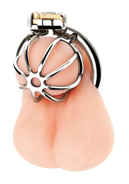 Blue Line Little Cock Chastity Cage