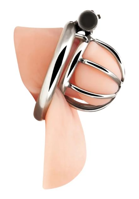 Blue Line Little Cock Chastity Cage