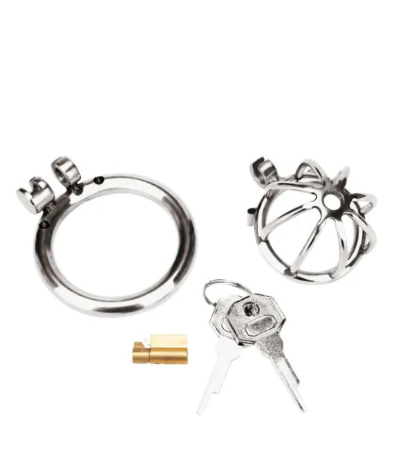 Blue Line Little Cock Chastity Cage