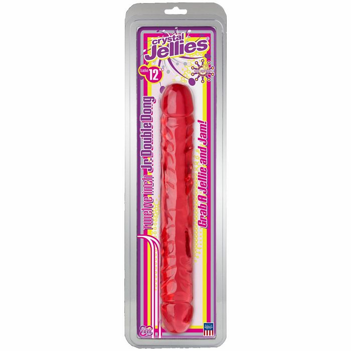 Jellies Jr Double Dong 12 Inch - Pink