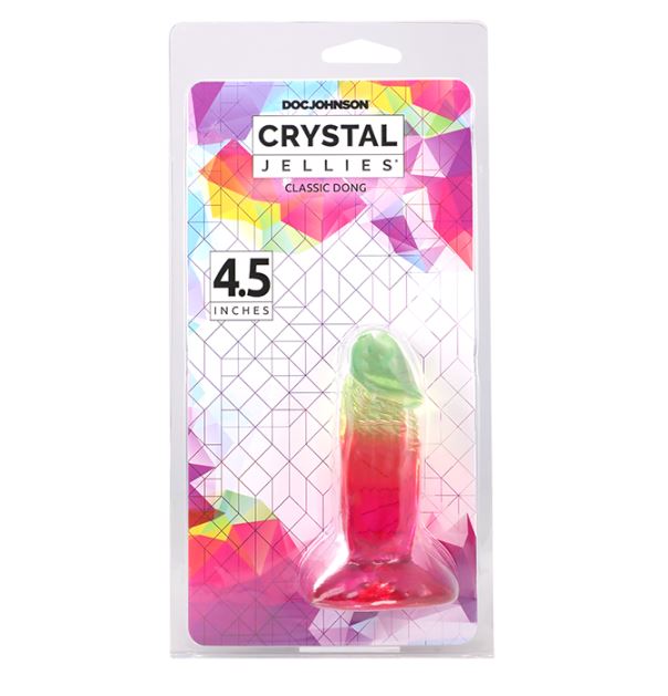 Crystal Jellies 4.5 IN Dong Rainbow