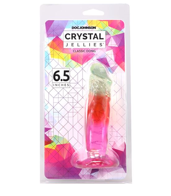 Crystal Jellies 6.5 IN Dong Rainbow