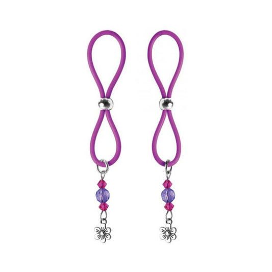 Bijoux De Nip Nipple Halos Flower Charm Purple