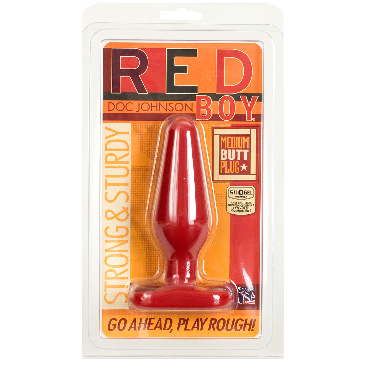 Red Boy Medium Butt Plug Red