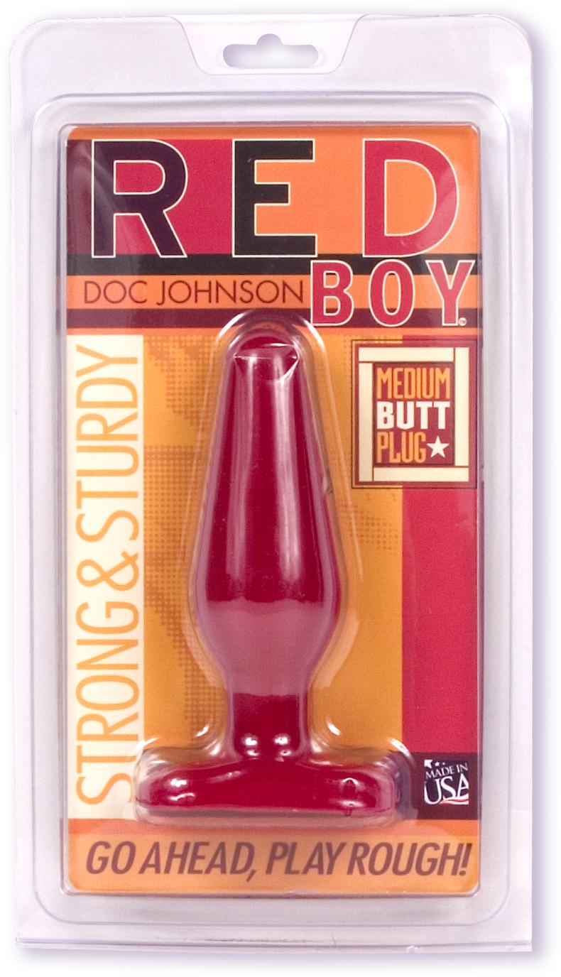 Red Boy Medium Butt Plug Red