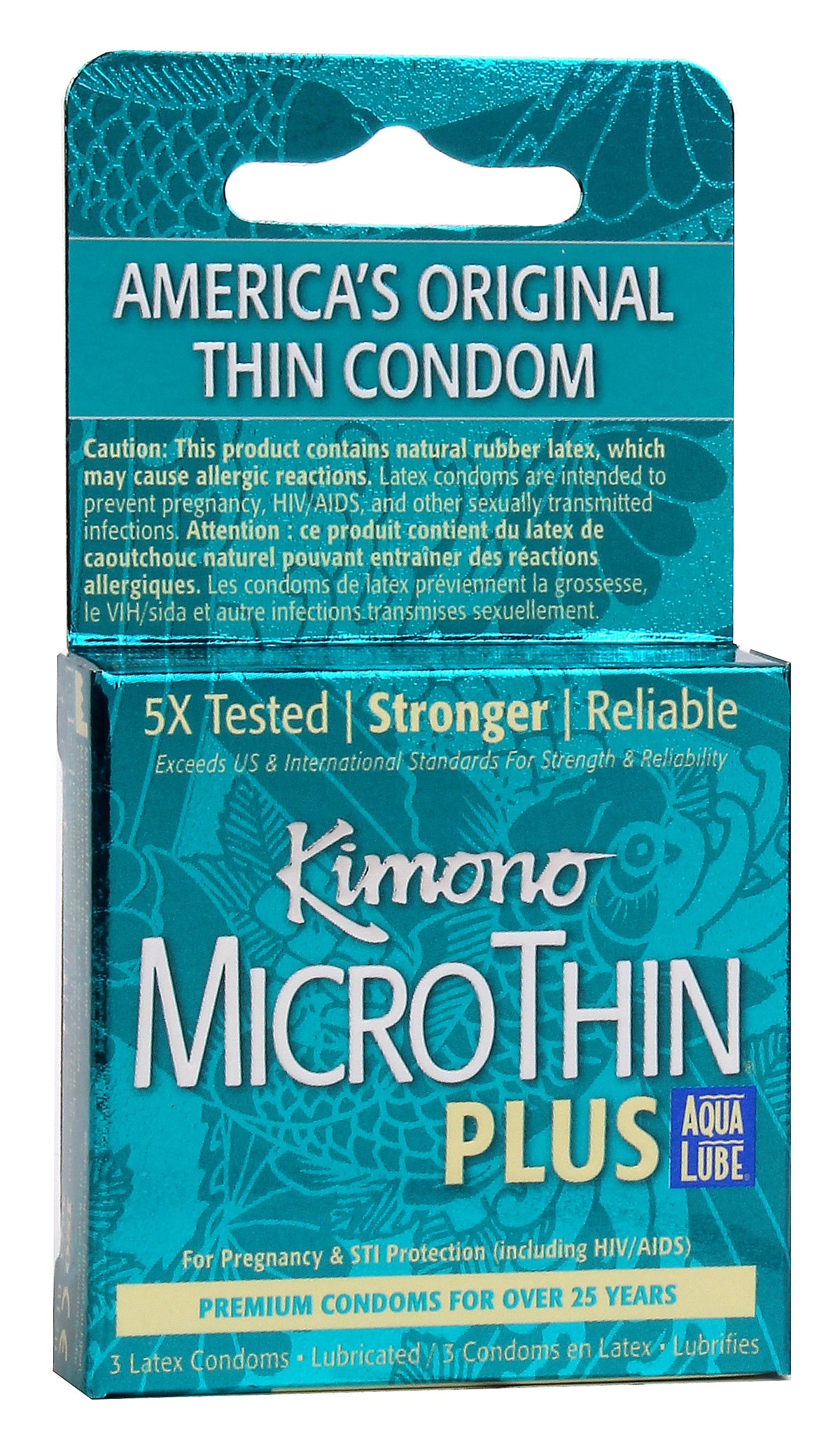 Kimono Micro Thin Aqua Lube Condom - Box of 3