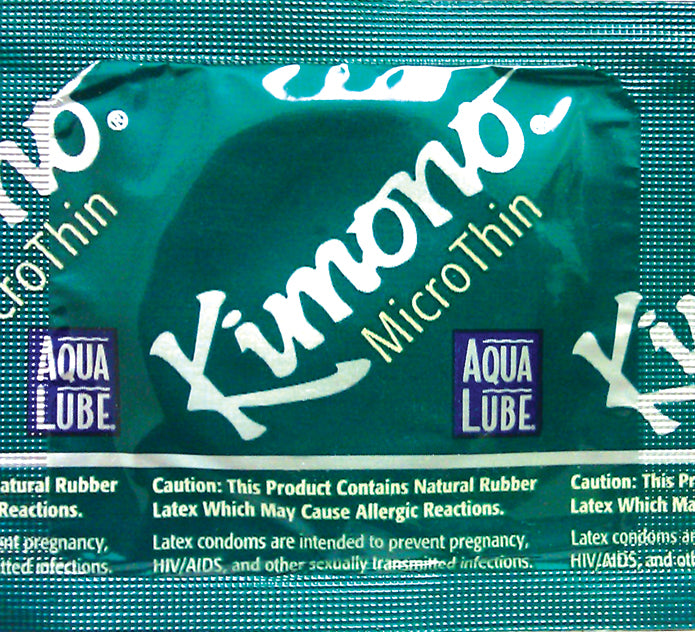 Kimono Micro Thin Aqua Lube Condom - Box of 3