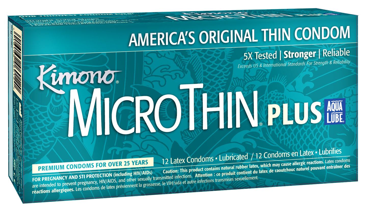 Kimono Microthin W/aqua Lube 12PK