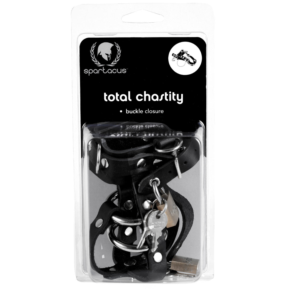 Locking C Ring Chastity - Black