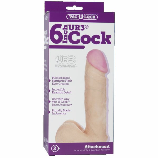 Vac-U-Lock 6 inches Ultraskyn Cock