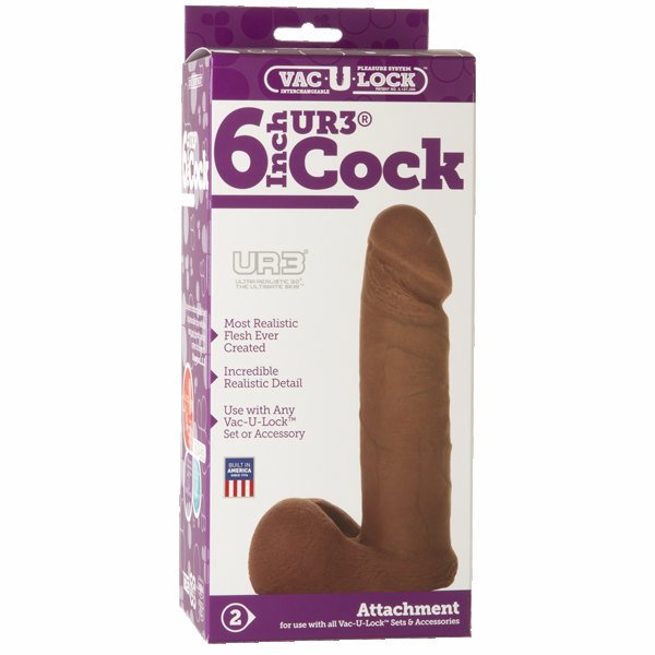 Vac-U-Lock 6 Ultraskyn Cock Attch. - Brown