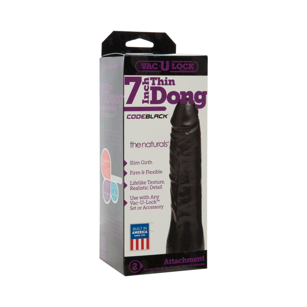 Vac U Lock Code Black Natural Thin Dong 7 Inches